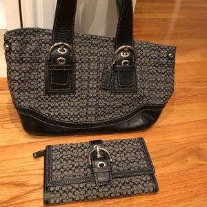 Coach Signature Bag with large wallet